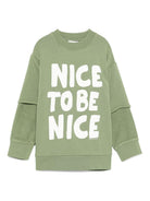 Felpa per bambino Stella McCartney Kids verde con design a strati TX4R40 Z0453 727 STELLA McCARTNEY KIDS 