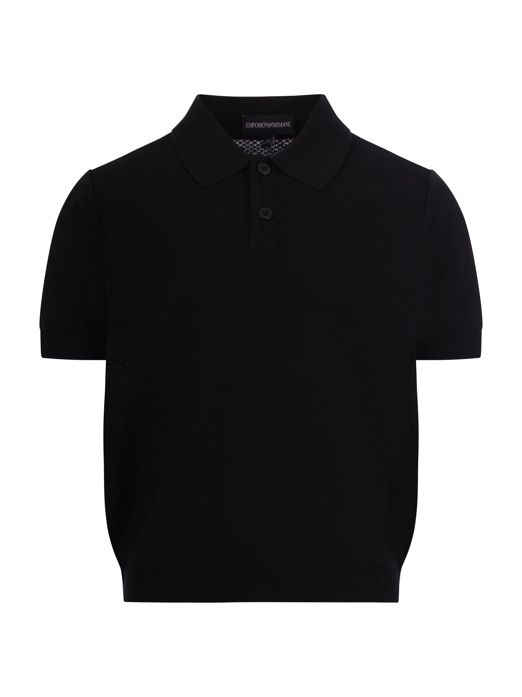 T-shirt per bambino Emporio Armani Kids blu con colletto stile polo EB001222 AF23412 UB118 EMPORIO ARMANI KIDS 
