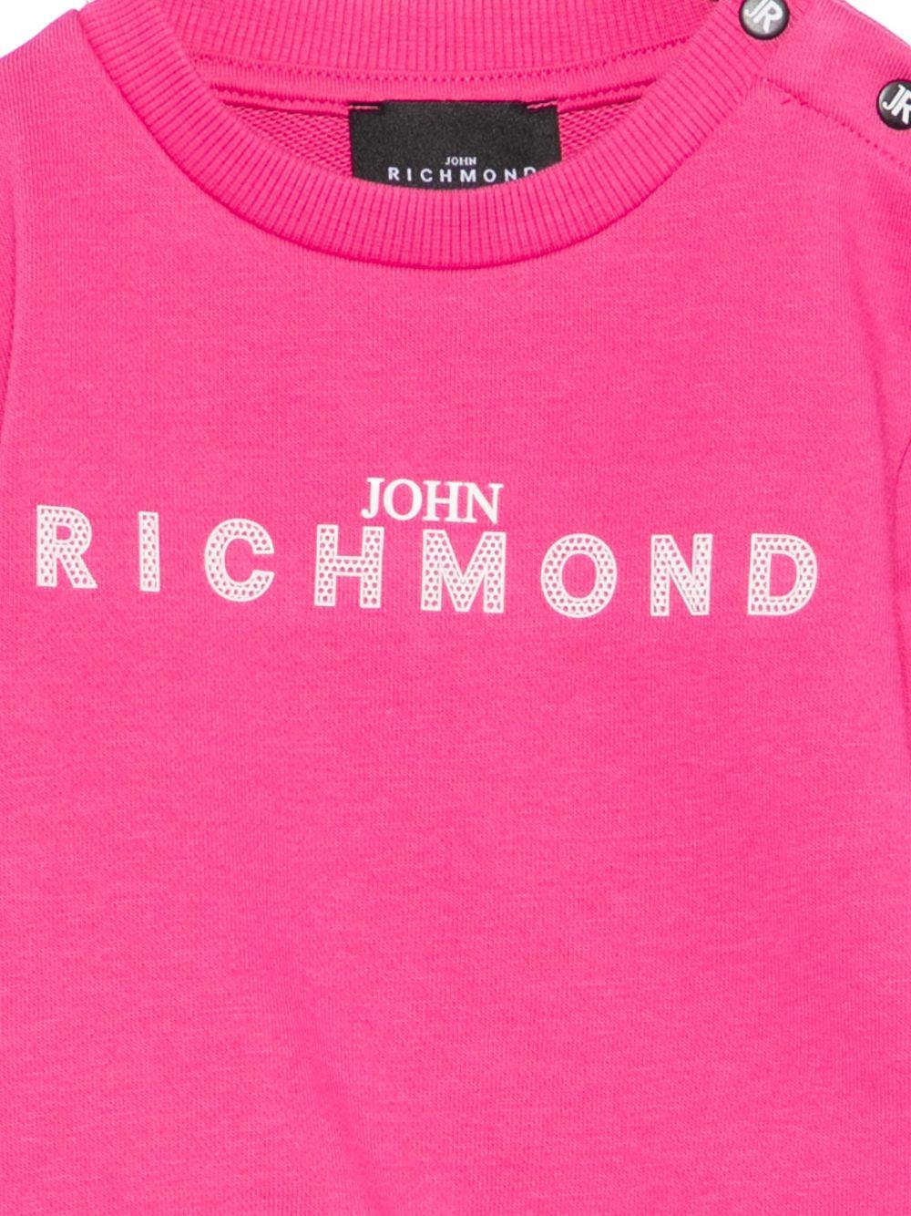 Felpa per bambina John Richmond Junior fucsia con logo sul davanti RIP26036FE FUCHSIA PURPLE JOHN RICHMOND KIDS 