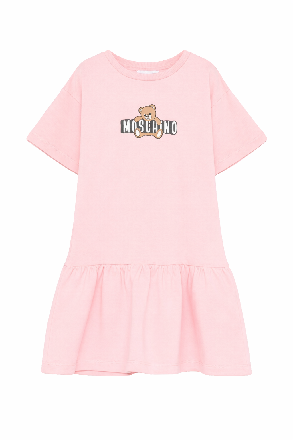 Abito da bambina Moschino Kids rosa con stampa orsetto HDV0HLLCA19 50209 MOSCHINO KIDS 
