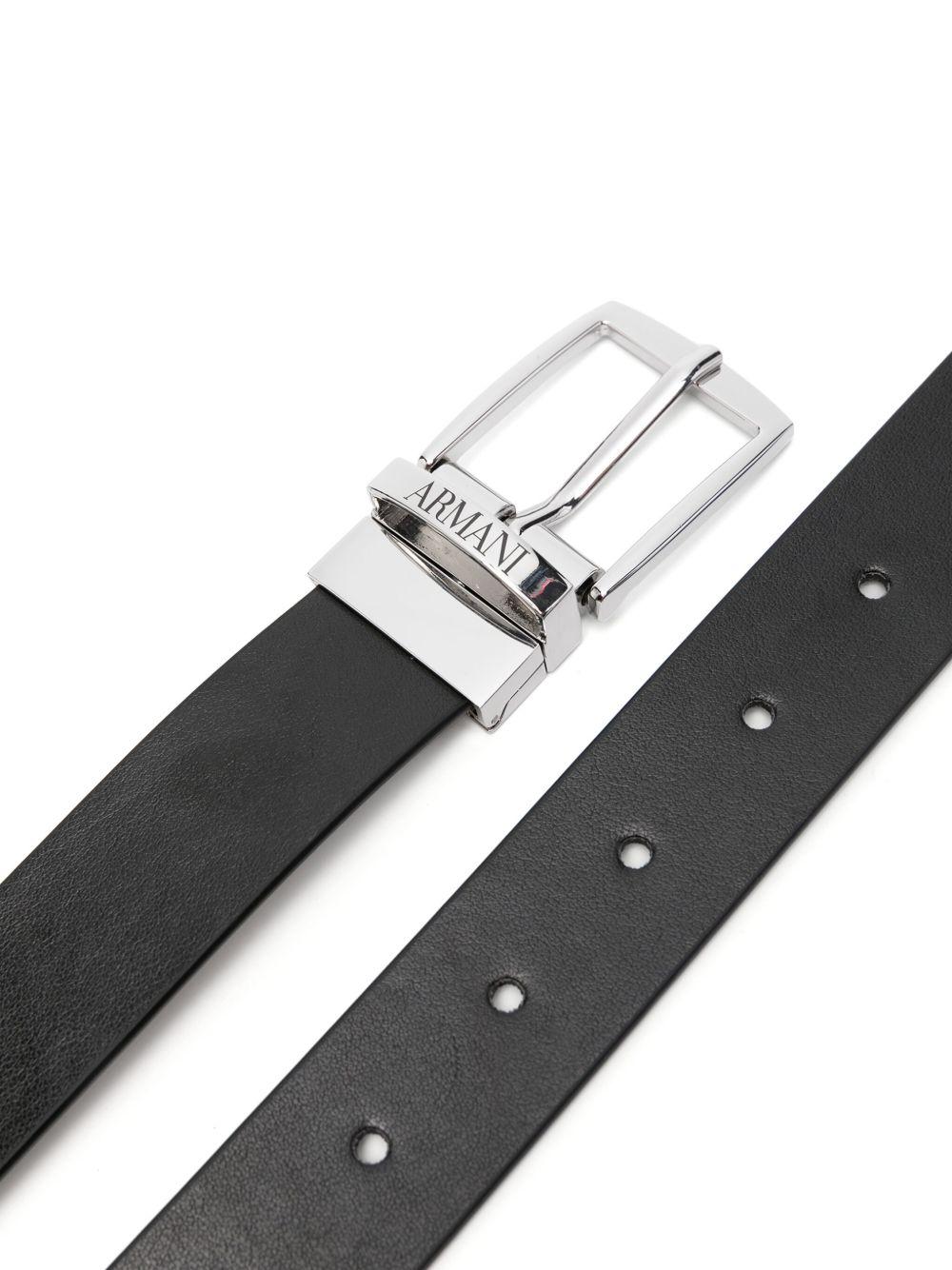 Cintura per bambino Emporio Armani Kids nera con logo inciso 401520 3F560 22720 EMPORIO ARMANI KIDS 