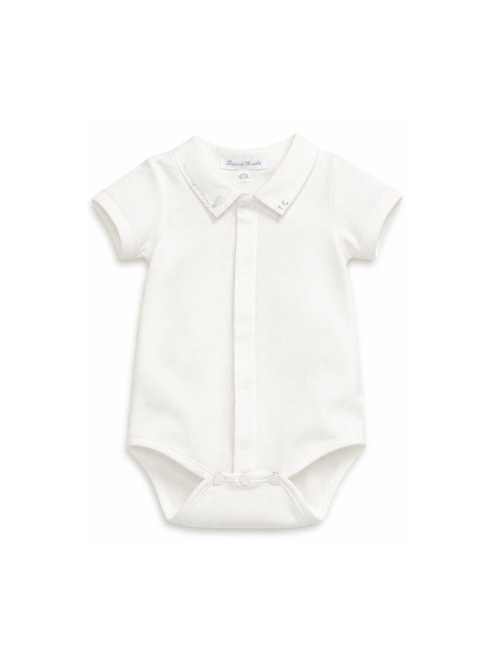 Body per neonati Tartine & Chocolat bianco con colletto ricamato CC11020 41 TArtine & Chocolat KIDS 