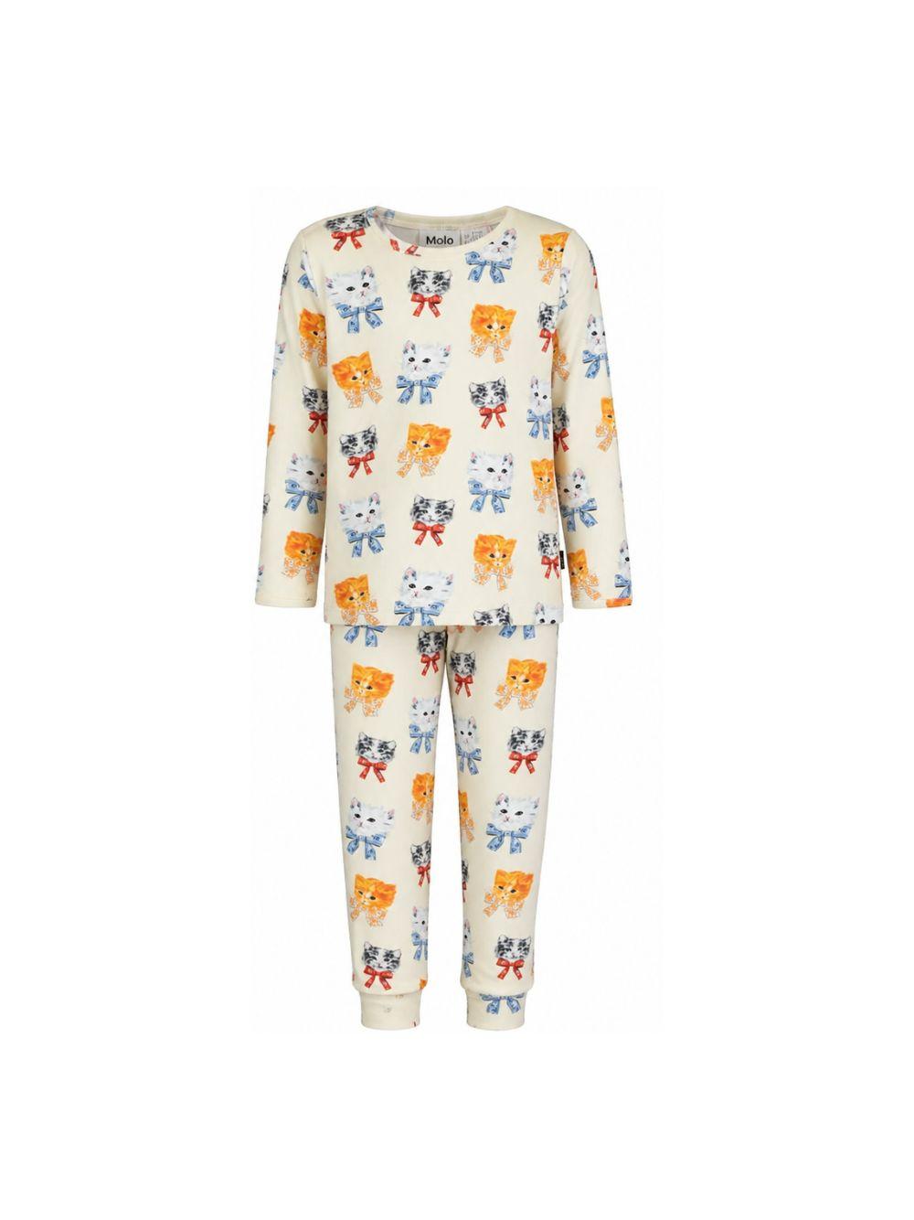 Pigiama per bambini Molo Kids beige con motivo con gattini 6W26R503 5848 MOLO KIDS 