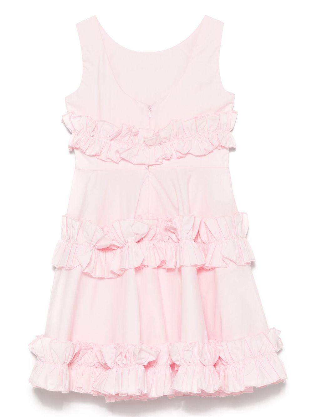 Abito per bambina Monnalisa rosa con ruches 11E910 5116 0090 MONNALISA 