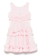 Abito per bambina Monnalisa rosa con ruches 11E910 5116 0090 MONNALISA 