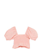 T-shirt per bambina Molo rosa con corpetto arricciato 2S26C302 5650 MOLO KIDS 