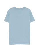 T-shirt per bambino Stone Island Junior azzurra con toppa con logo L1S162100002S0047 V004A STONE ISLAND KIDS 