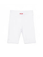 Leggins per bambina MSGM Kids bianchi con logo sul davanti S6MSJGCI230 001 MSGM KIDS 