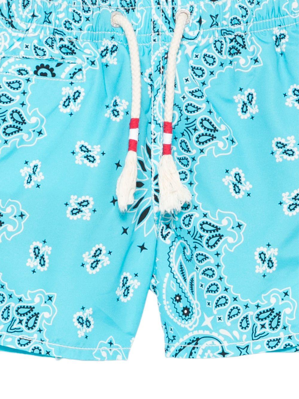 Costume per bambino MC2 Saint Barth Kids azzurro con stampa bandana all-over CAP0003 00923L MC2 ST. BARTH KIDS 