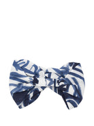 Fascia per capelli per neonata Il Gufo bianco e blu con dettaglio ad incrocio P26GPH0016C4154 475 IL GUFO KIDS 