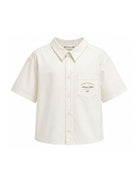 Camicia Elyas per bambino Bonpoint bianca con ricamo logo sul davanti S06BSHW00024 002 BONPOINT KIDS 