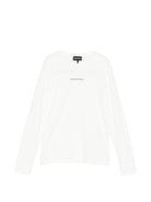 T-shirt per bambino Emporio Armani Kids bianca con dettaglio logo EB000420 AF15013 M0135 EMPORIO ARMANI KIDS 