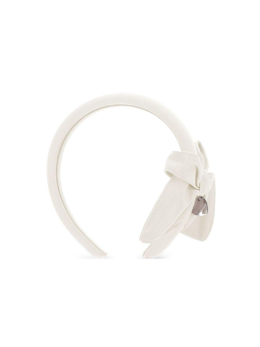 Cerchietto per capelli per bambina Monnalisa Kids bianco con dettaglio fiocco 17H002 8095 0001 MONNALISA KIDS 