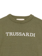 Maglione per bambino Trussardi Kids verde con ricamo logo TBA26021MA CYPRESS TRUSSARDI KIDS 