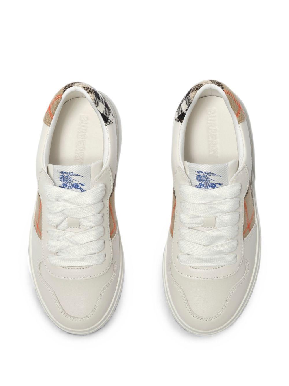 Sneakers per bambini Burberry Kids bianche con inserti con motivo Vintage Check 8122647 B9368 BURBERRY KIDS 