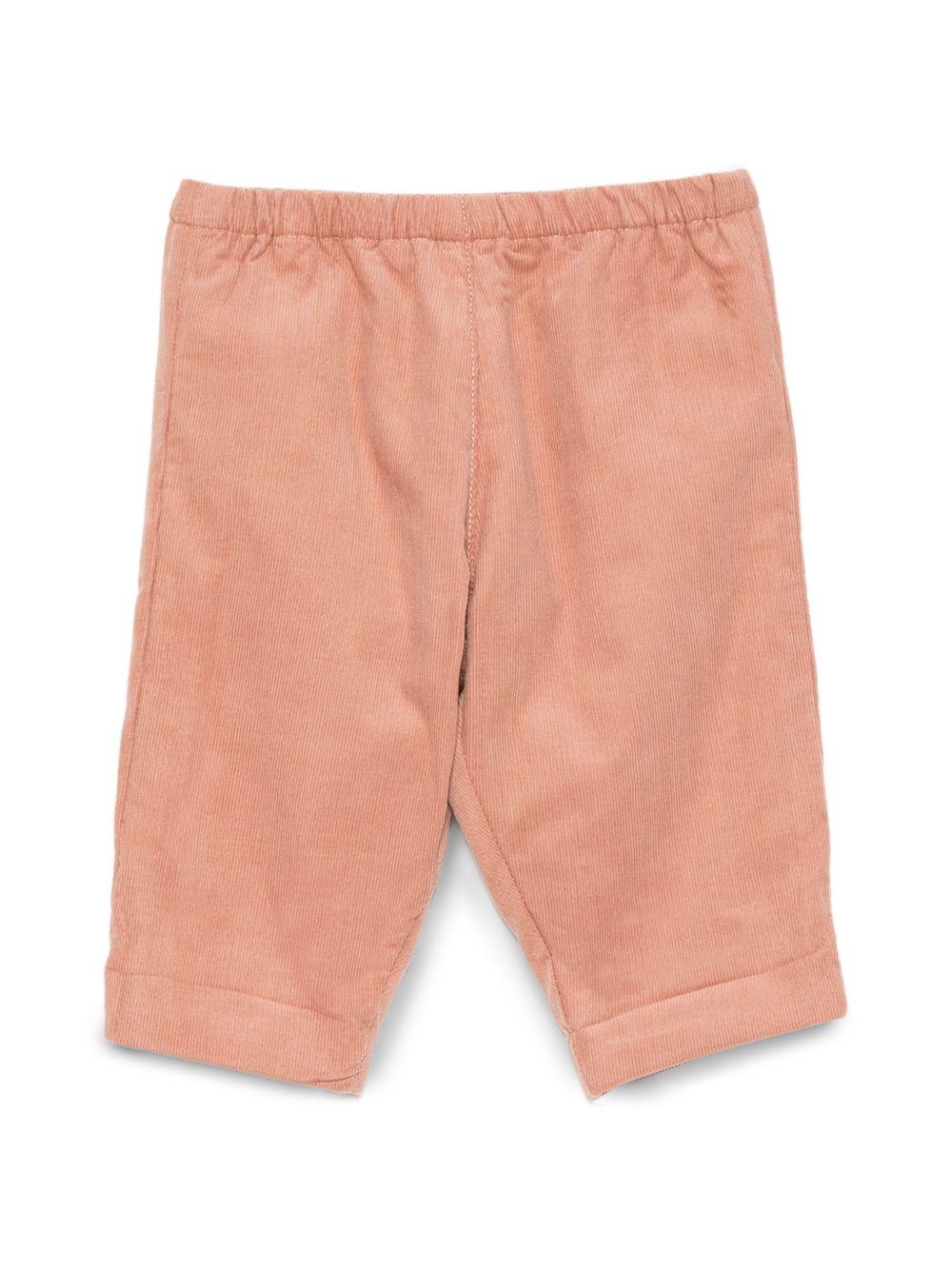 Pantaloni per neonato Bonpoint Kids rosa con tessuto in velluto a coste W06XPAW00003 024B BONPOINT KIDS 
