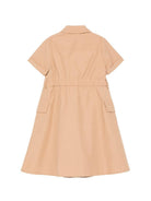 Abito per bambina Balmain Kids beige con colletto a punta BY1D61 B0094 116 BALMAIN KIDS 