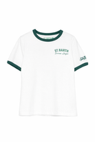 T-shirt per bambino MC2 Saint Barth Kids bianca con scollo rotondo DENA001 03846L MC2 ST. BARTH KIDS 