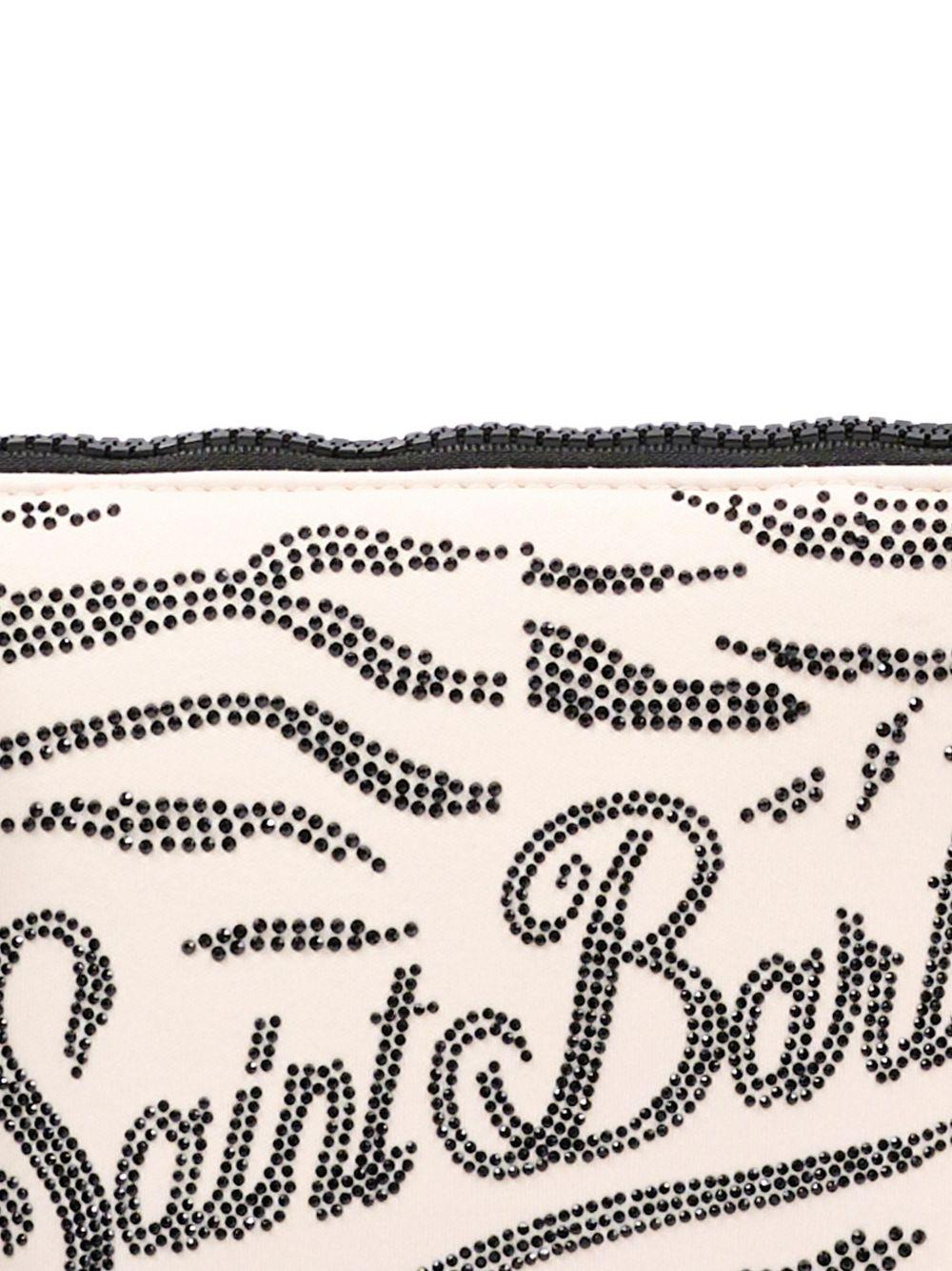 Pochette Aline Saint Barth animalier decorata con perline beige e marrone ALI0032 00271L MC2 ST. BARTH KIDS 