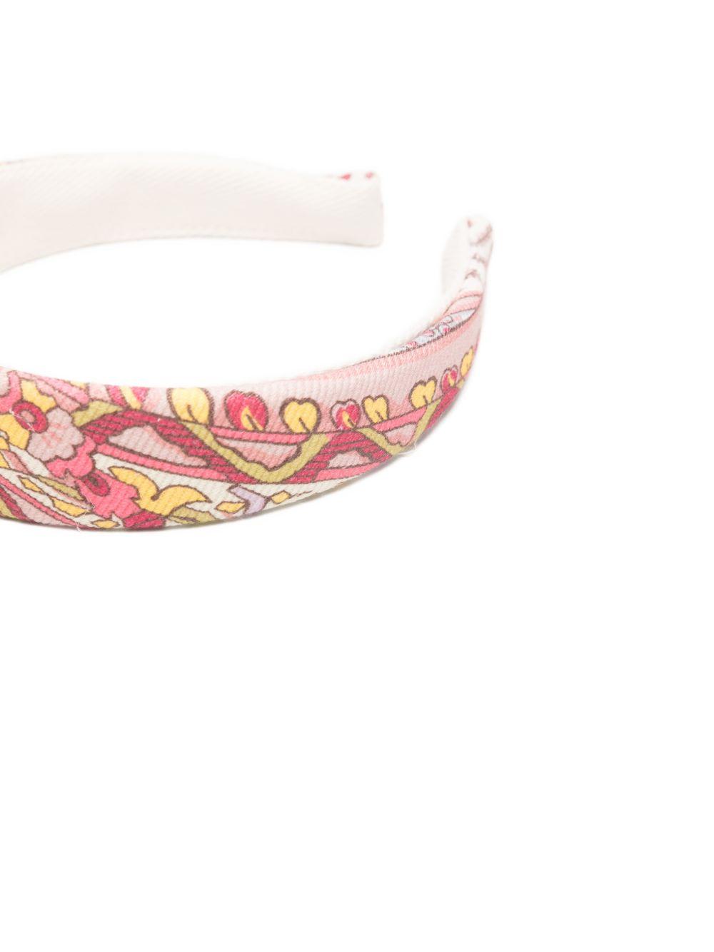 Cerchietto per capelli per bambina Etro Kids rosa con stampa floreale GY0A24 D0137 106RS ETRO KIDS 