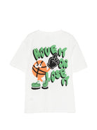 T-shirt per bambino Stella McCartney Kids bianca con applicazione TY8R41 Z0434 101 STELLA McCARTNEY KIDS 