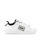 Sneakers per bambino BOSS Kids bianche con dettaglio con placca con logo J52554 10P BOSS KIDS 