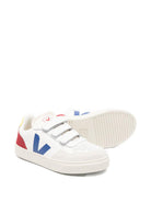 Sneakers V-90 per bambini Veja Kids bianche con chiusure a strappo SX2021511 V-90 WHITE INDIGO PEPPER VEJA KIDS 