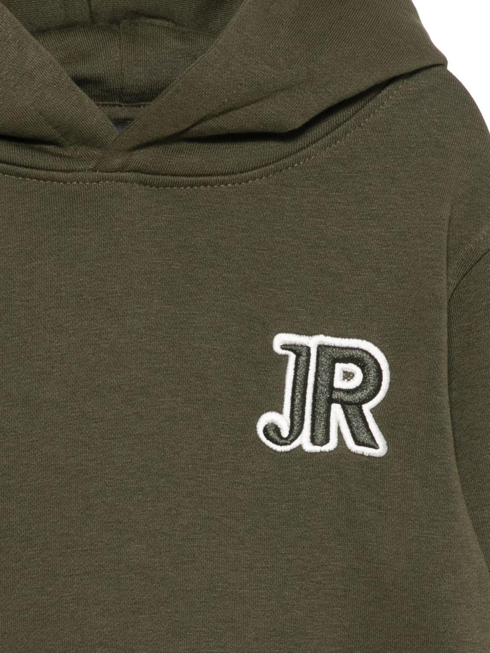 Felpa per bambino John Richmond Junior verde oliva con patch logo RBA26005FE OLIVE JOHN RICHMOND KIDS 