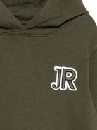 Felpa per bambino John Richmond Junior verde oliva con patch logo RBA26005FE OLIVE JOHN RICHMOND KIDS 