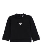 Felpa per neonato Emporio Armani Kids blu con logo aquila sul davanti EB000301 AF14681 MB053 EMPORIO ARMANI KIDS 