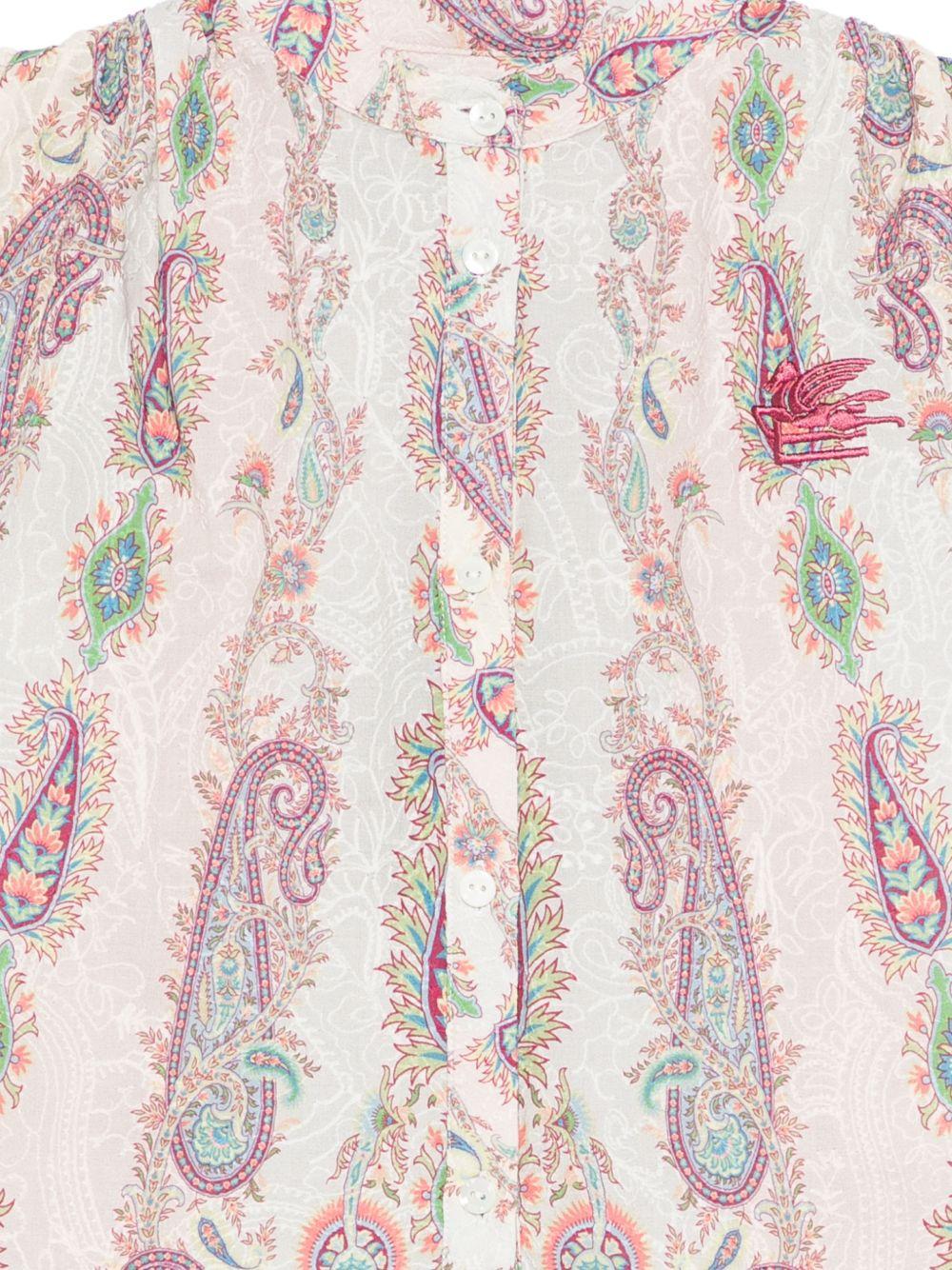 Camicia per bambina Etro Kids multicolore con maniche arricciate GY5A72 U0268 501MC ETRO KIDS 