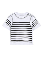 T-shirt per bambina The Marc Jacobs Kids bianca con design a righe W60740 10P THE MARC JACOBS KIDS 
