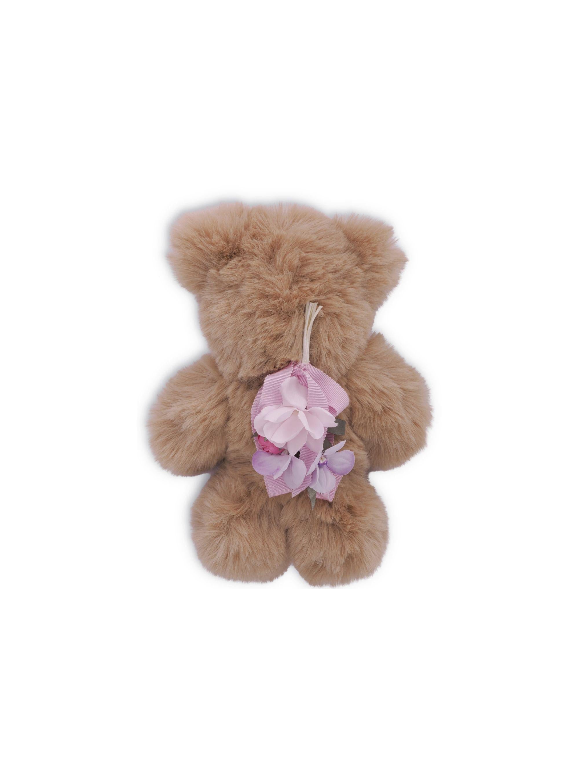 Bear Trick per bambina Monnalisa beige con fiore rosa 17G007 7763 0690 MONNALISA 