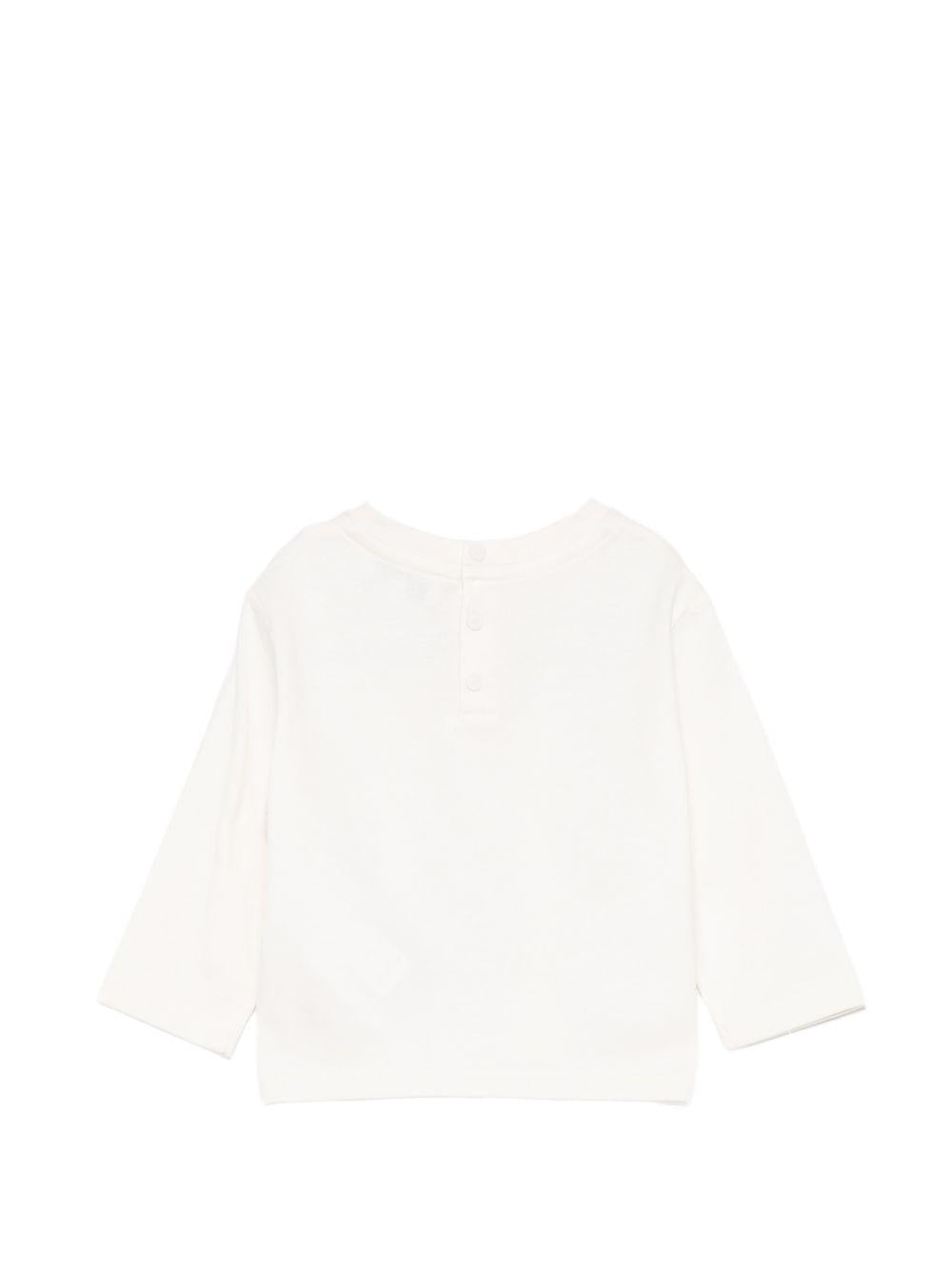 T-shirt per neonato Emporio Armani Kids bianca con patch logo EB001640 AF26009 U1009 EMPORIO ARMANI KIDS 
