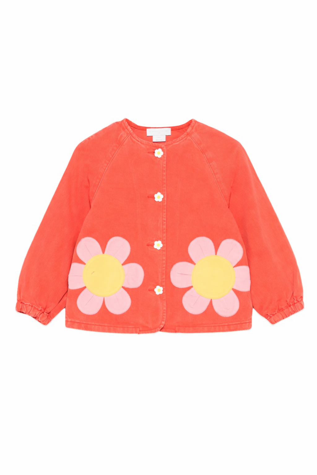 Giubbino per bambina Stella McCartney Kids arancione con applicazioni floreali TY2A47 Z3457 426 STELLA McCARTNEY KIDS 