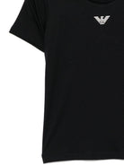 T-shirt per bambino Emporio Armani Kids blu con logo Aquila sul davanti EB000421 AF15013 MB250 EMPORIO ARMANI KIDS 