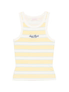 Canotta da donna MC2 Saint Barth gialla con motivo a righe AAD001 02678L MC2 ST. BARTH 