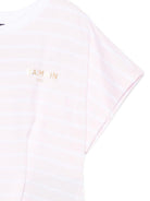 T-shirt da bambina Balmain Kids rosa con motivo a righe BY8B61 Z3657 51EBC BALMAIN KIDS 