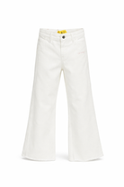 Pantaloni per bambina Off-White bianchi con toppa posteriore 44GYB002S26D001 100 OFF WHITE KIDS 