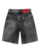 Shorts per bambino Hugo Kids grigio con effetto schiarito G00994 Z21 Hugo KIDS 