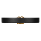 Cintura per bambini Gucci Kids nera con fibbia doppia G dorata 432707B960X 1000 GUCCI KIDS 