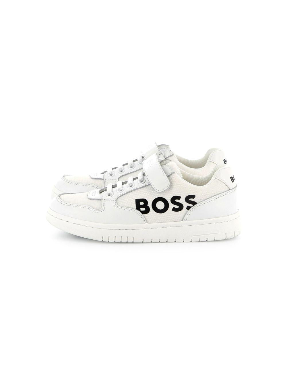 Sneakers per bambino Boss Kidswear bianco con stampa logo J51644 10P BOSS KIDS 