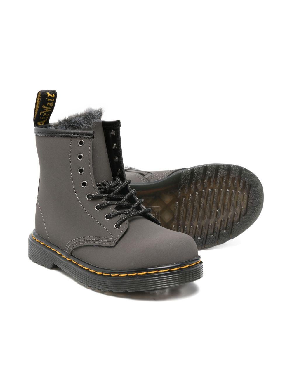 Stivali per bambina Dr. Martens Kids grigi con lacci 41481020 1460 GUNMETAL Dr martens kids 