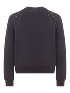 Felpa per bambina MSGM Kids nera con borchie color oro F5MSJGSW148 110 MSGM KIDS 