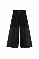 Pantaloni per bambina DKNY Kids neri con placca logo D62580 09B DKNY KIDS 