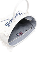 Borsa Tote Vanity MC2 Saint Barth Kids bianca in pizzo sangallo VANI0029 00389L MC2 ST. BARTH 