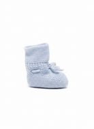 Scarpine primi passi per neonato Paz Rodriguez azzurre con fiocco 018-22507 801 PaZ RODRIGUEZ KIDS 