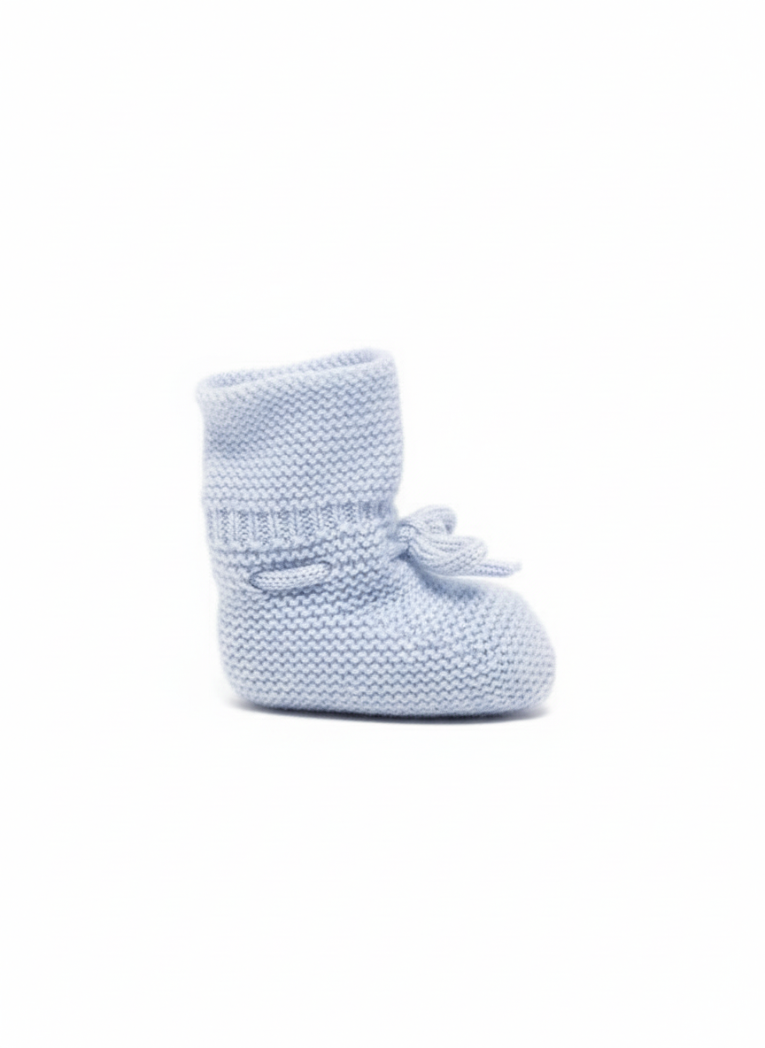 Scarpine primi passi per neonato Paz Rodriguez azzurre con fiocco 018-22507 801 PaZ RODRIGUEZ KIDS 