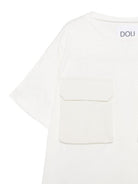 T-shirt per bambino Douuod Kids bianca con tasche sul davanti DY8P41 Z3708 101 DOUUOD 