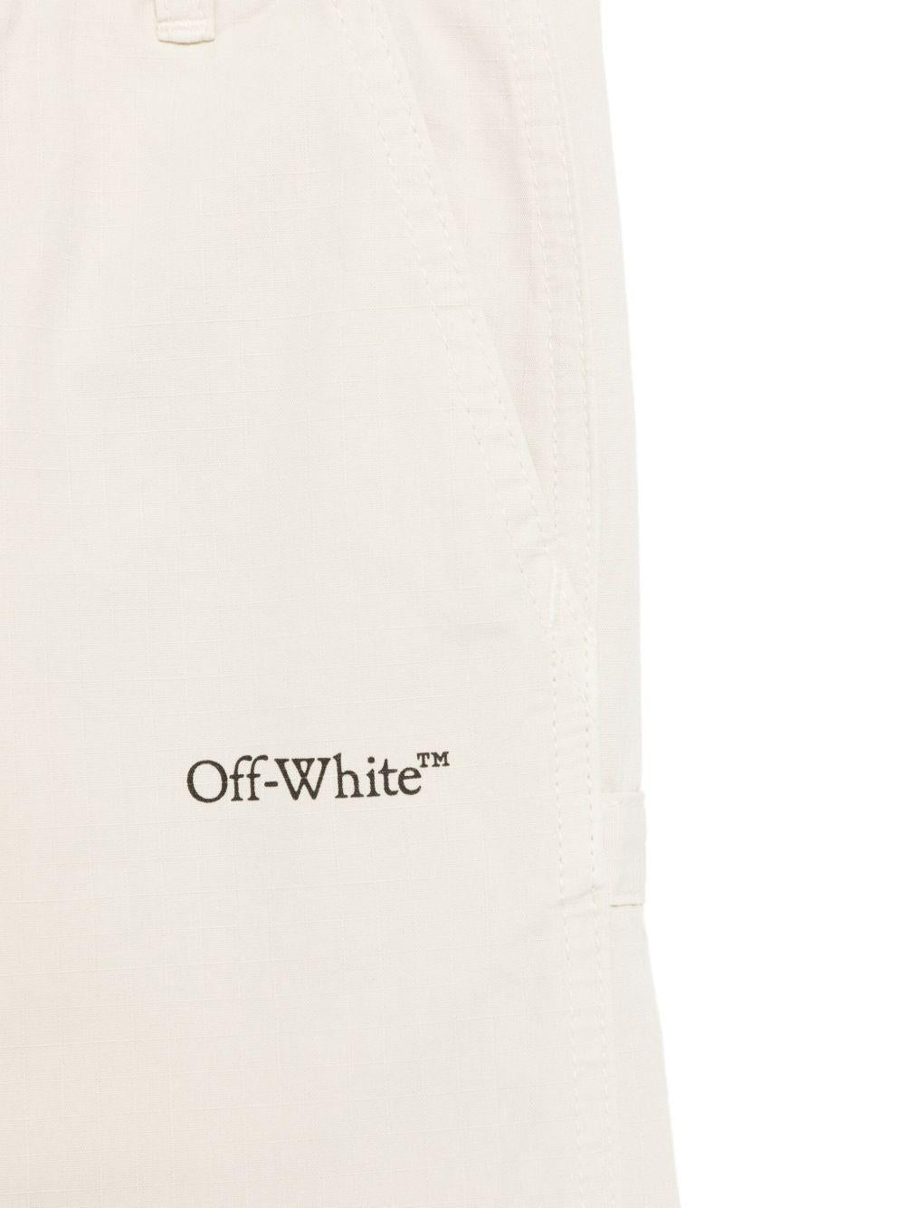 Pantaloni con logo per bambino Off-White Kids grigio con passanti OBCA009S25FAB001 0510 OFF WHITE KIDS 